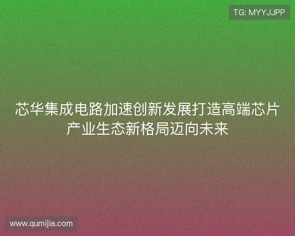 芯华集成电路加速创新发展打造高端芯片产业生态新格局迈向未来
